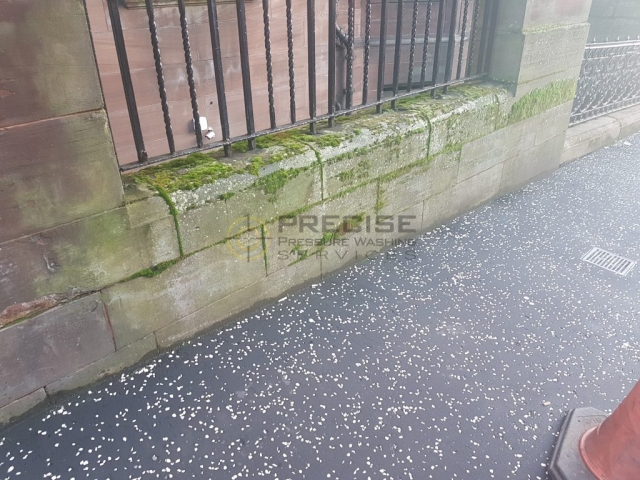 Red sandstone cleaning in Glasgow