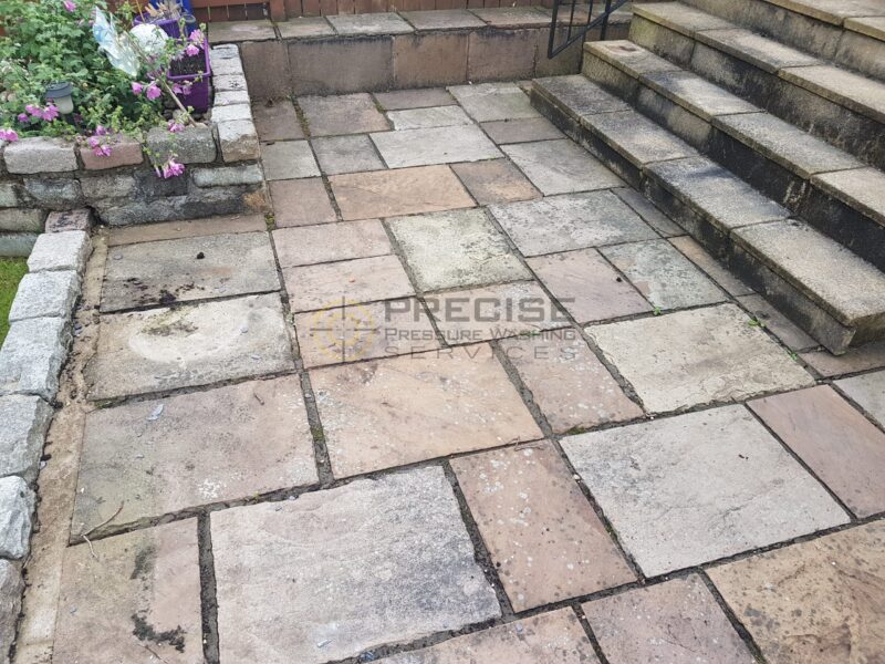 Restoring sandstone patio Glasgow